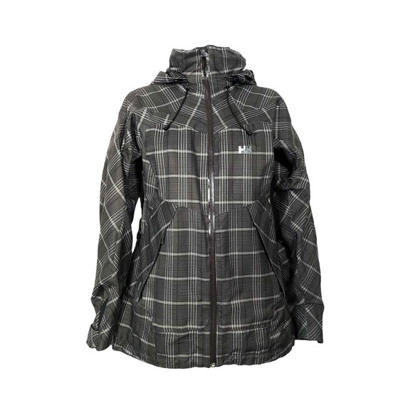 Helly Hansen Jacket Shell Helly Tech Zera Womens Ski Snowboard Hooded Gray Small - Picture 1 of 12